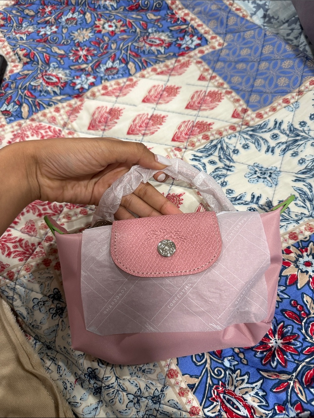 Long champ - pink bag small